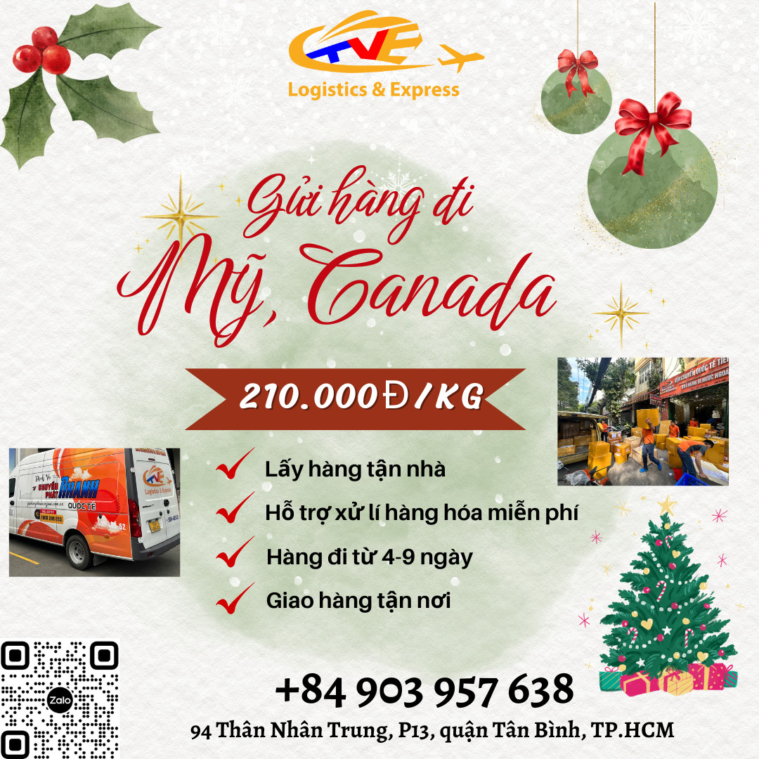 Gửi hàng đi USA, Canada- Tiến Việt Express